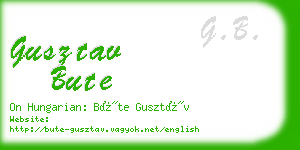 gusztav bute business card